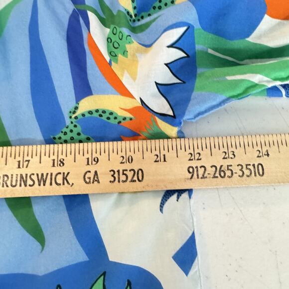 Jude Connally Lilith Printed Blouse Sz M Blue Tropical Floral Beach Cotton $148 - Picture 10 of 12